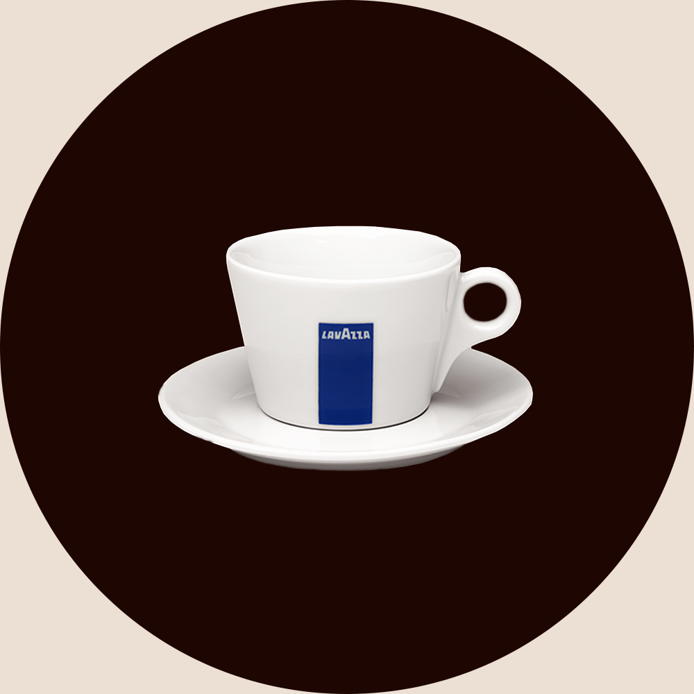 Kit: taza + plato Classic Americano de porcelana